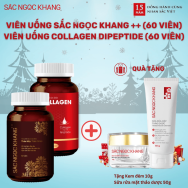 Combo Trẻ Hóa Da Cao Cấp [Viên Uống Sắc Ngọc Khang ++ 60 Viên & Viên Uống Đẹp Da Collagen Dipeptide Sắc Ngọc Khang 60 Viên]